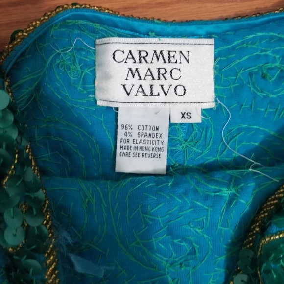 Carmen Marc Valvo Sequin Dress - Picture 2 of 4